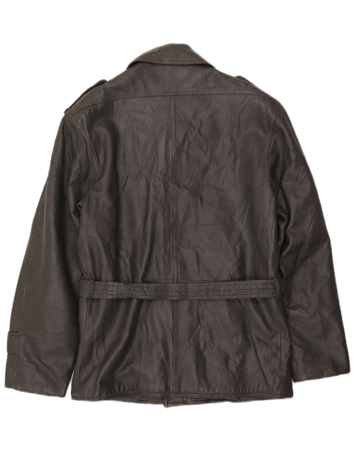 Vintage Ανδρικό Στρατιωτικό Δερμάτινο Μπουφάν UK 38 Medium Grey