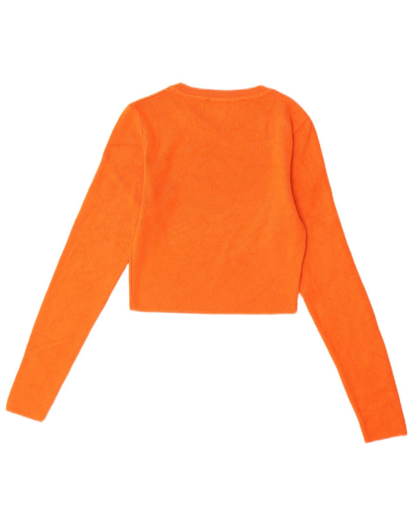 Γυναικείο πουλόβερ ZARA Crop Boat Neck Jumper UK 8 Small Orange