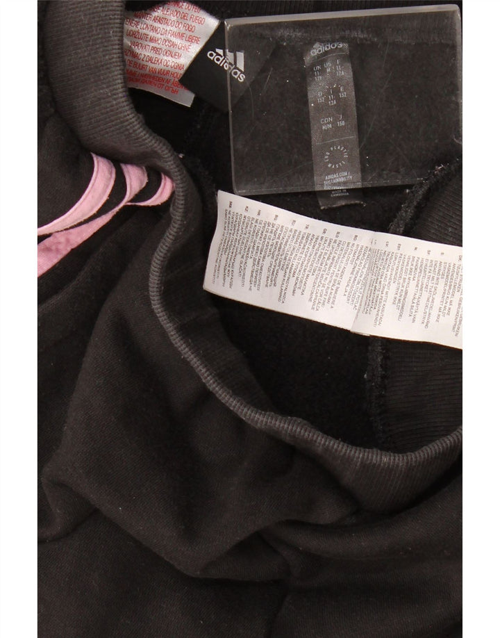 ADIDAS Κορίτσια αθλητική φόρμα παντελόνι Joggers 11-12 ετών μαύρο βαμβακερό