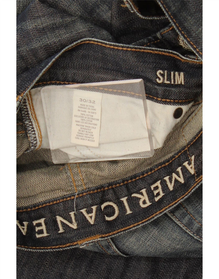 Ανδρικό Slim Jeans AMERICAN EAGLE W30 L32 Μπλε βαμβακερό