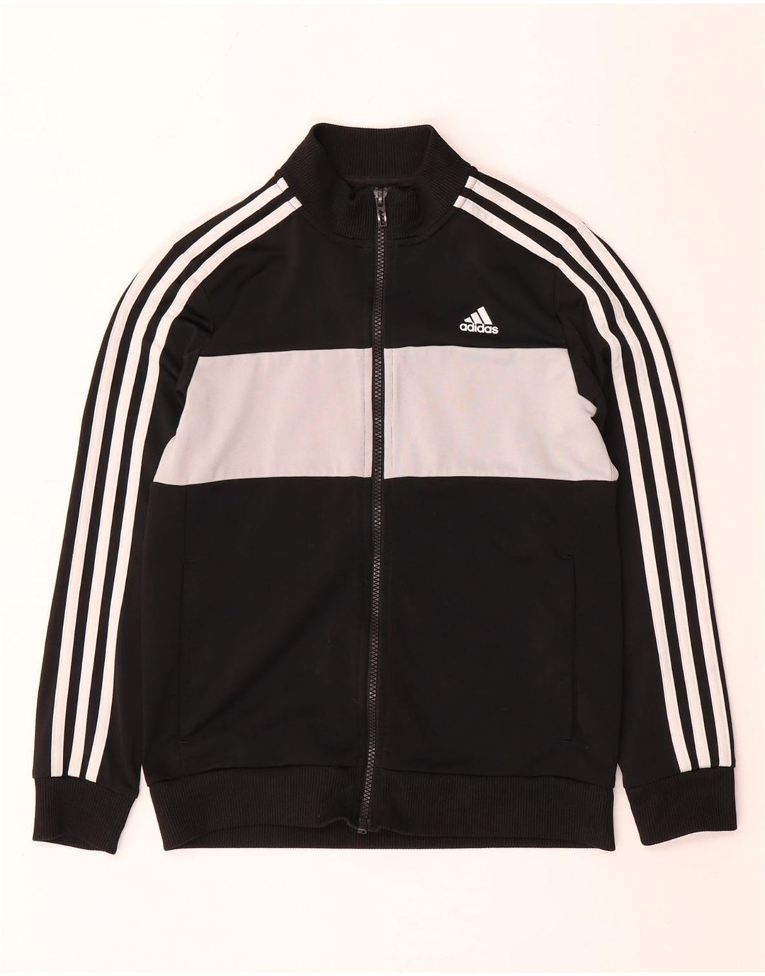 Κορυφαία φόρμα Adidas Boys 11-12 ετών Μαύρο Colourblock Polyester
