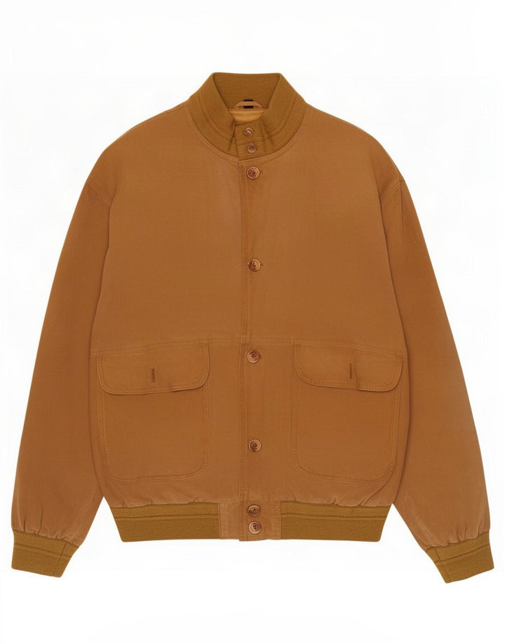 Vintage Ανδρικό Suede Bomber Jacket IT 54 2XL Beige