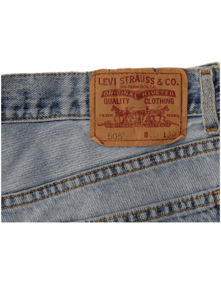 Levi's γυναικείο 505 ψηλόμεσο τζιν σορτς με κανονική εφαρμογή W33 μεσαίο μπλε