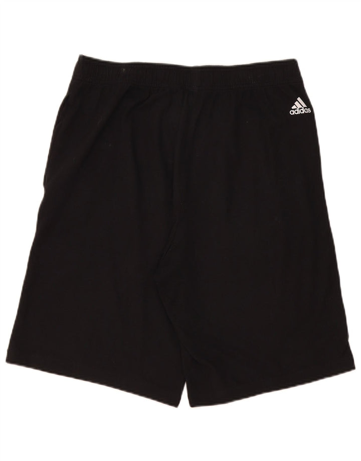 Ανδρικό γραφικό αθλητικό σορτς Adidas, μεσαίο μαύρο βαμβακερό
