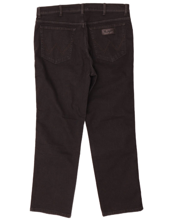 Ανδρικό τζιν Texas Straight Wrangler W40 L30 μαύρο βαμβακερό