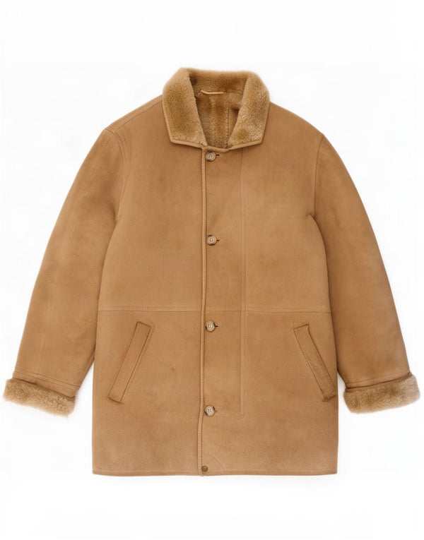 Ανδρικό παλτό Vintage Shearling IT 52 XL Beige