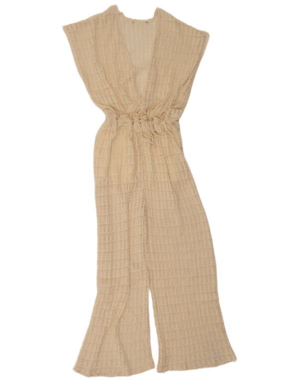 Vintage γυναικεία αμάνικη φόρμα UK 12 Medium Beige