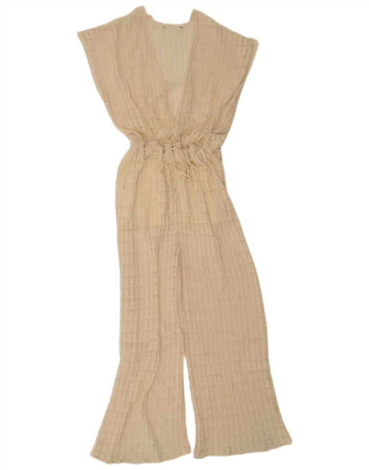 Vintage γυναικεία αμάνικη φόρμα UK 12 Medium Beige