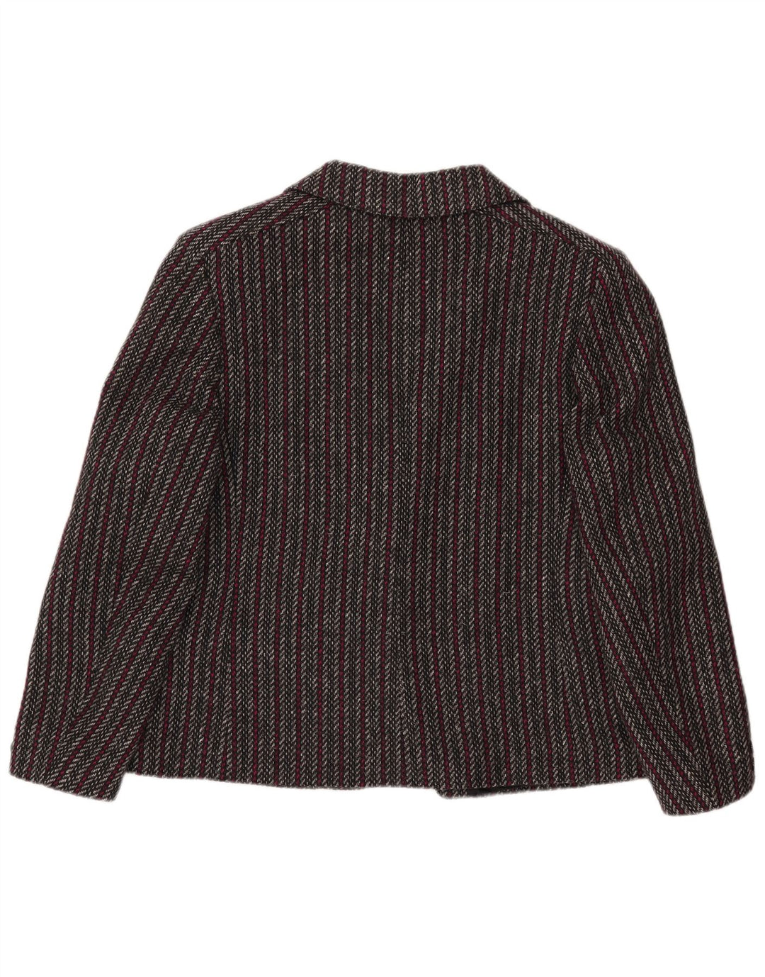 ELENA MIRO Γυναικείο μπλέιζερ με 2 κουμπιά μπουφάν UK 14 μεγάλο γκρι ριγέ