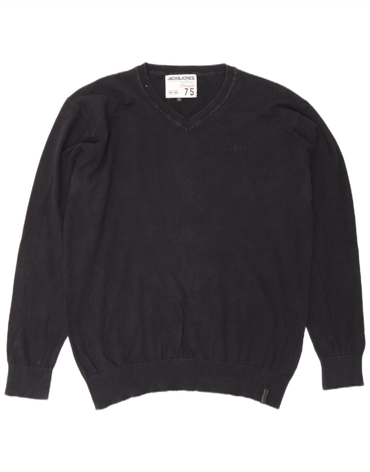 Ανδρικό πουλόβερ Jack & Jones με V λαιμόκοψη XL Navy Blue
