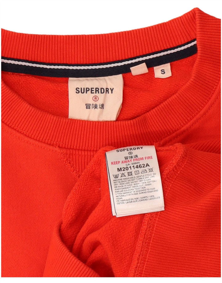 Ανδρικό φούτερ SUPERDRY Jumper Μικρό πορτοκαλί βαμβακερό