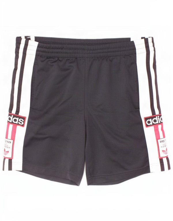 Γραφικά αθλητικά σορτς Adidas Boys 11-12 ετών Μαύρο πολύχρωμο πολυεστέρα