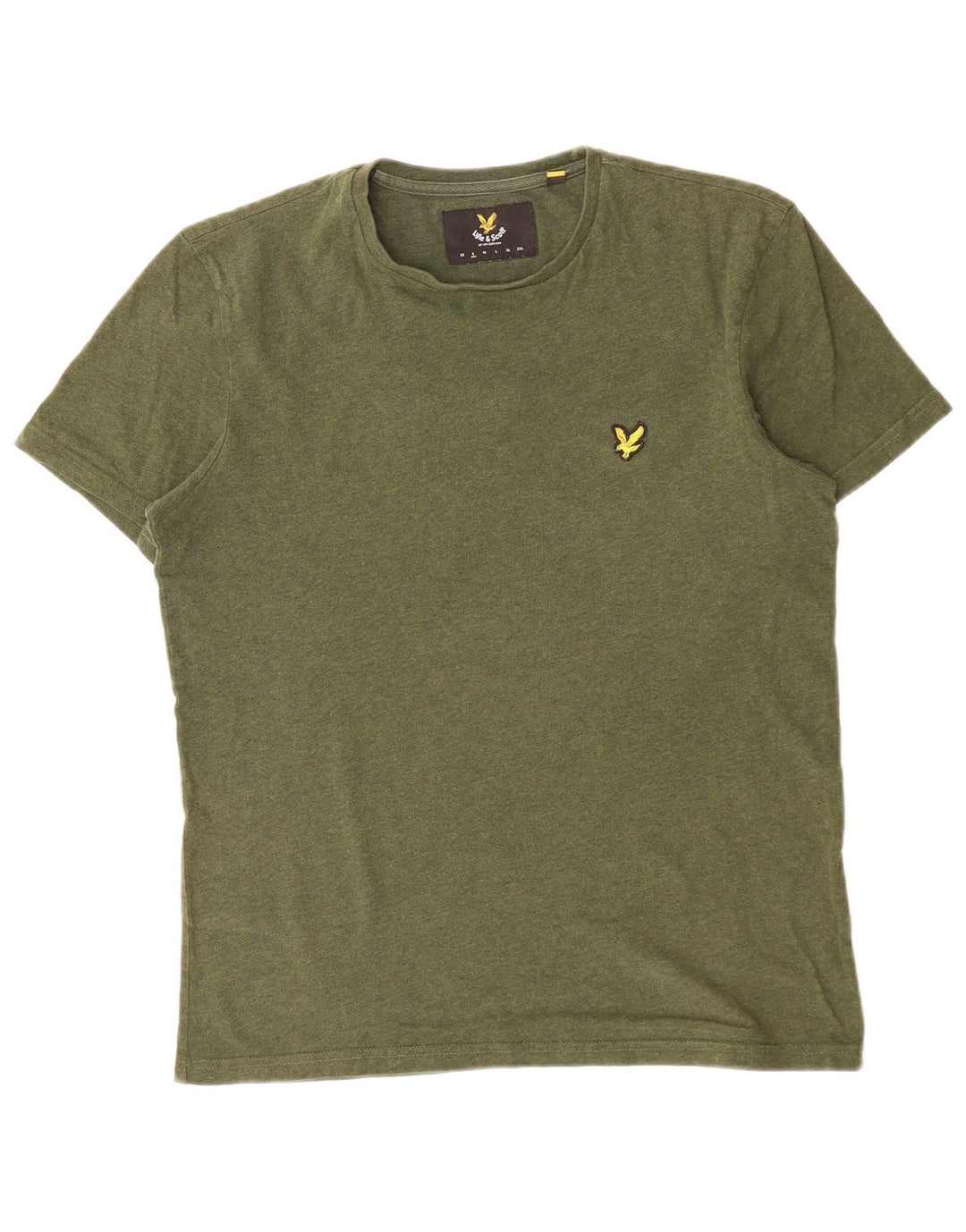 LYLE & SCOTT Ανδρικό T-Shirt Top Μικρό Χακί Βαμβακερό
