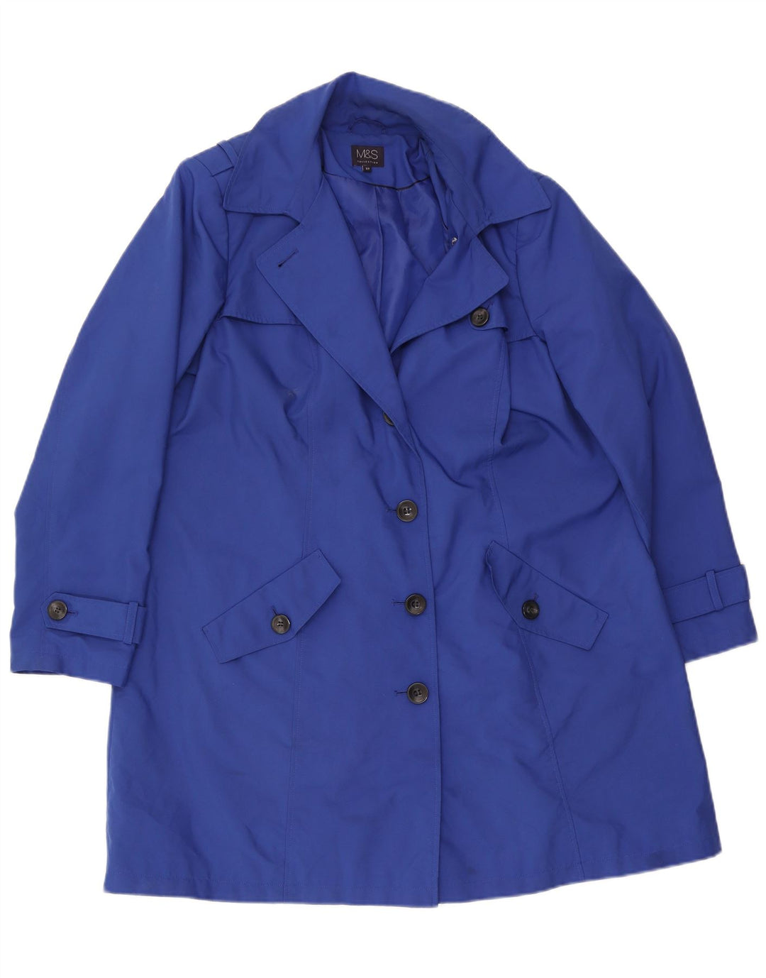 Marks & Spencer Γυναικεία καμπαρντίνα UK 20 2XL Blue Polyester