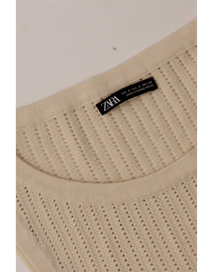 Zara Γυναικείο Γιλέκο Tank Top UK 8 Small Beige