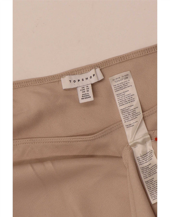 Topshop Γυναικεία Maxi Φούστα UK 14 Large W36 Beige Polyester