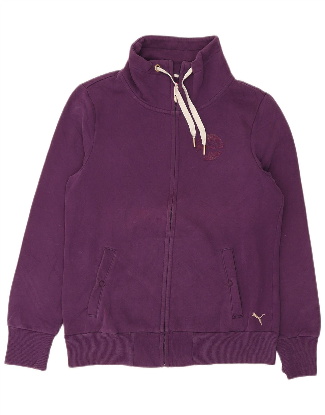 Puma Γυναικεία αθλητική φόρμα Top Jacket UK 14 Large Purple Polyester