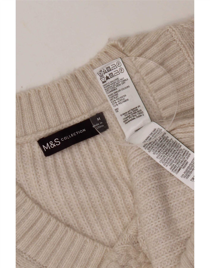 Marks & Spencer Γυναικείο γιλέκο Tank Top UK 14 Medium Off White Polyester