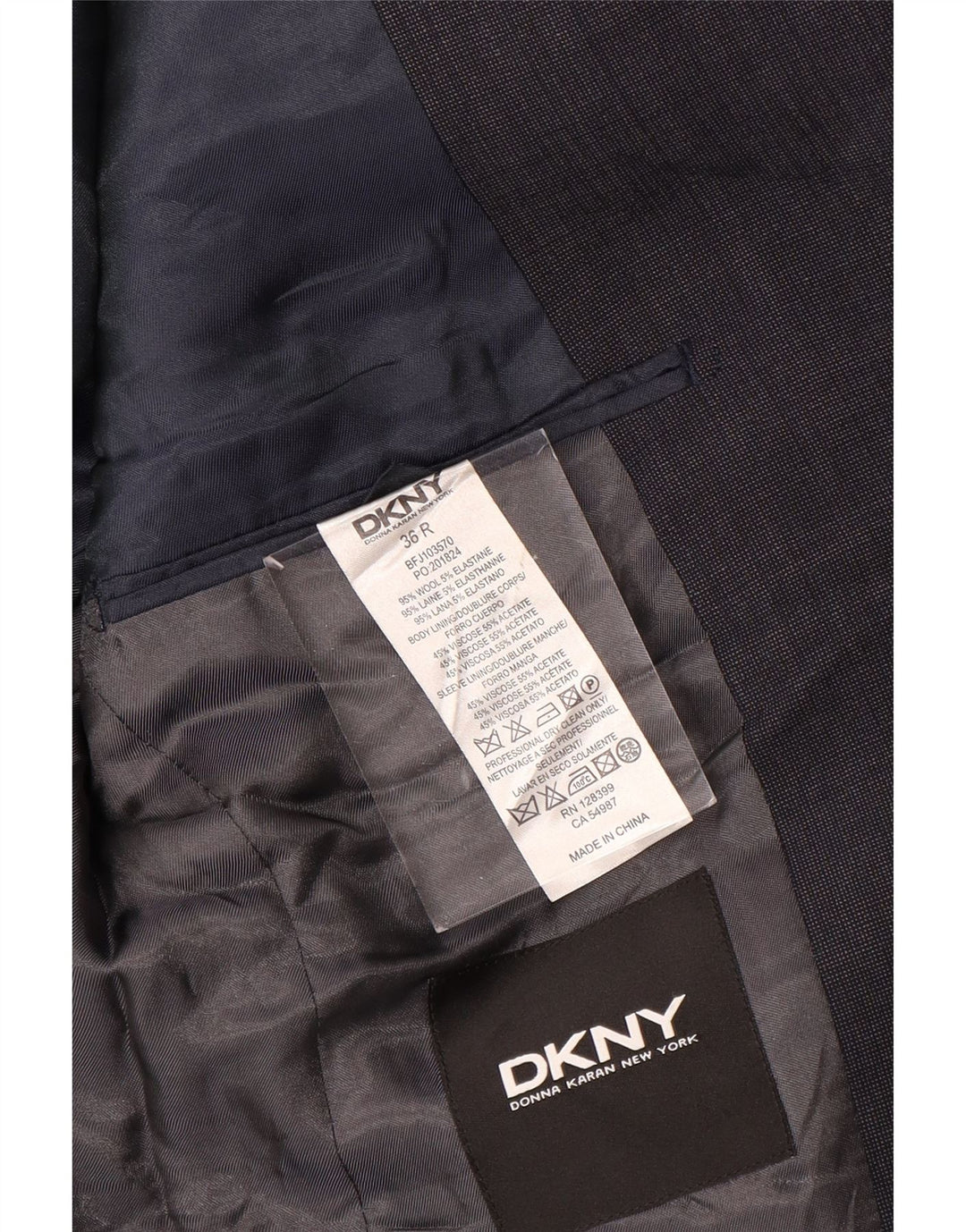 DKNY Ανδρικό σακάκι με 2 κουμπιά UK 36 Small Navy Blue