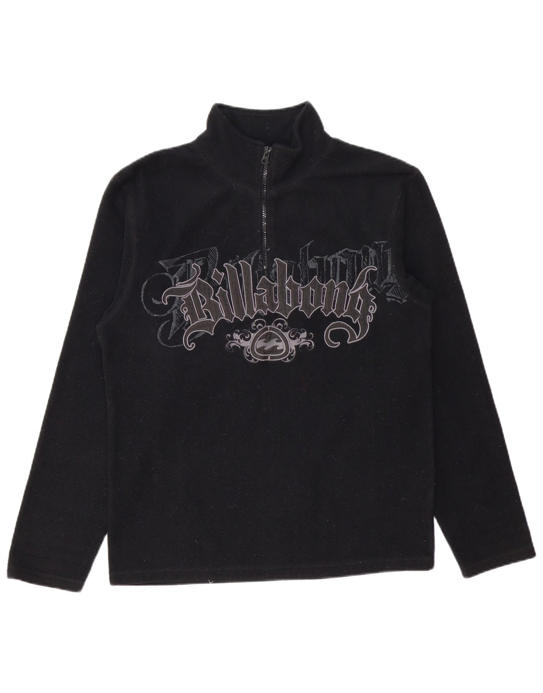 BILLABONG Ανδρικό γραφικό φερμουάρ Fleece Jumper Μικρός Μαύρος Πολυεστέρας