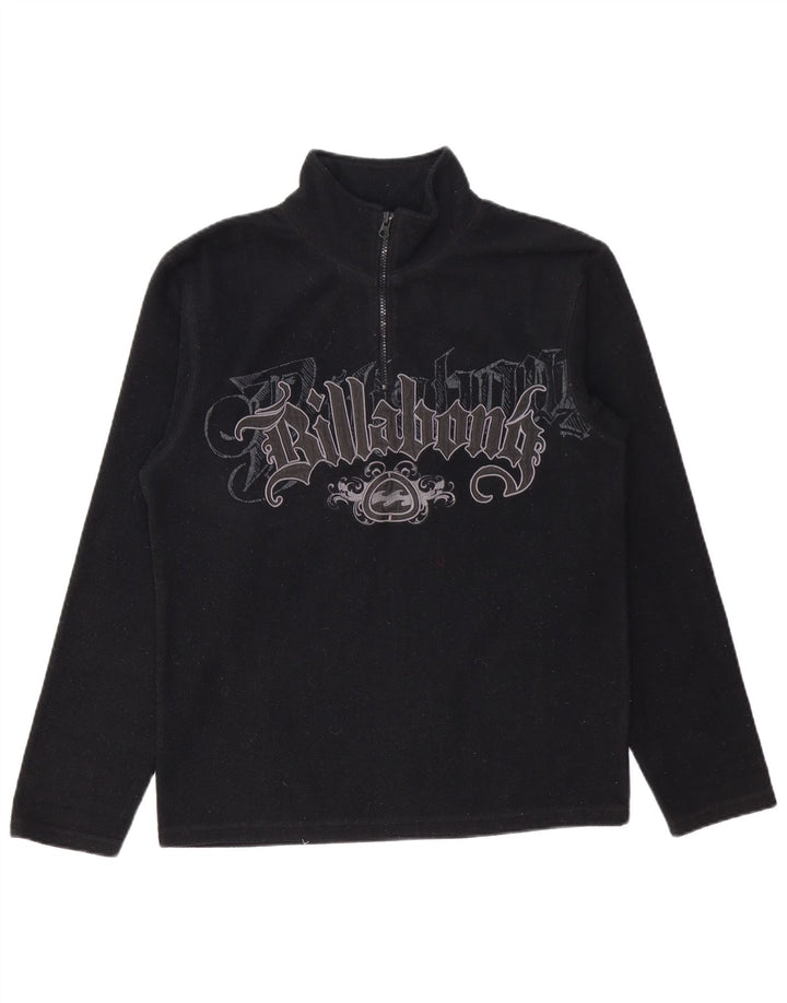 BILLABONG Ανδρικό γραφικό φερμουάρ Fleece Jumper Μικρός Μαύρος Πολυεστέρας
