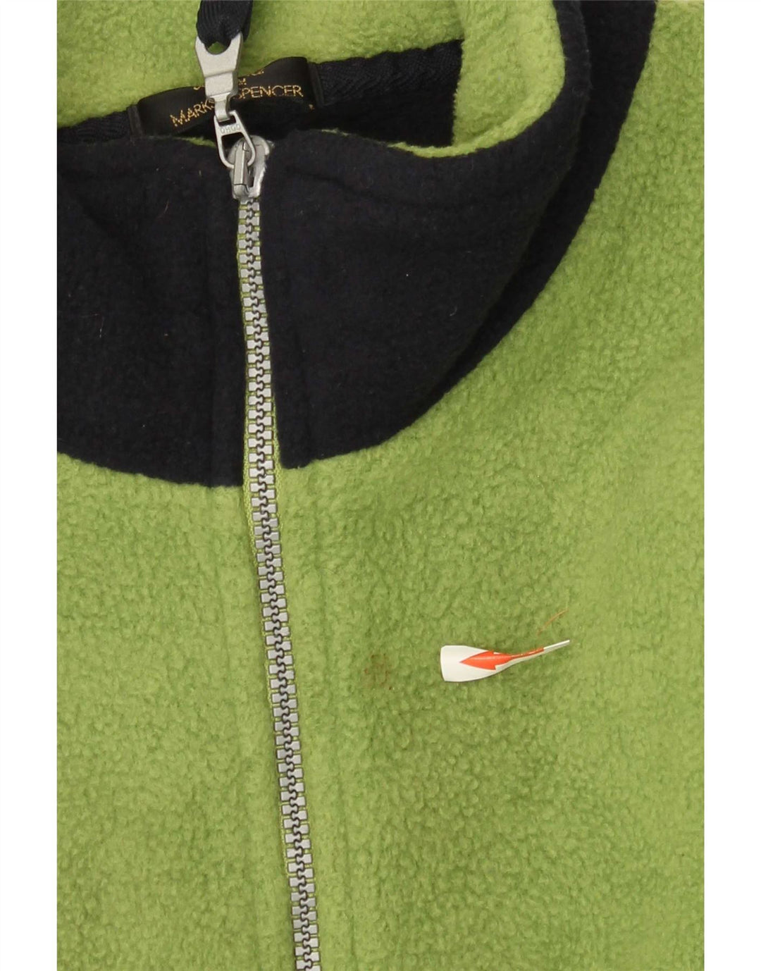 Marks & Spencer Ανδρικό φερμουάρ Fleece Jumper Μεγάλο πράσινο χρώμα