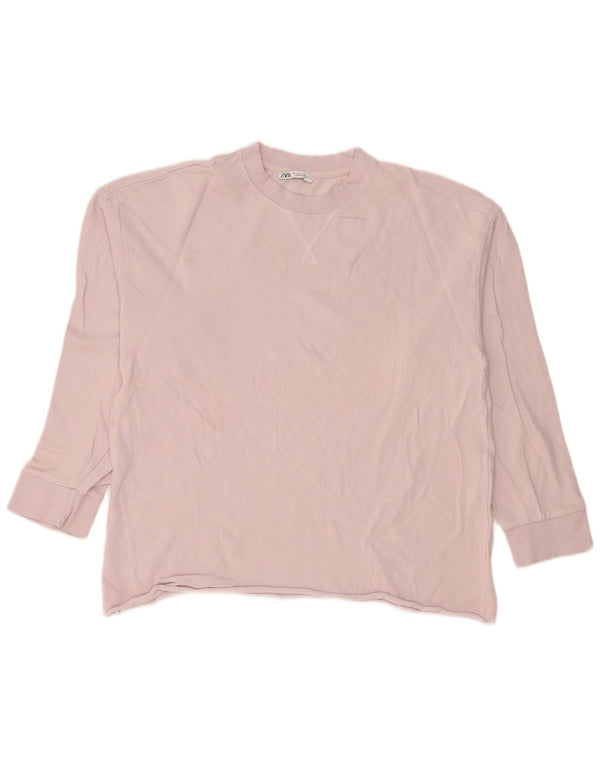Zara Mens Sweatshirt Jumper Small Pink