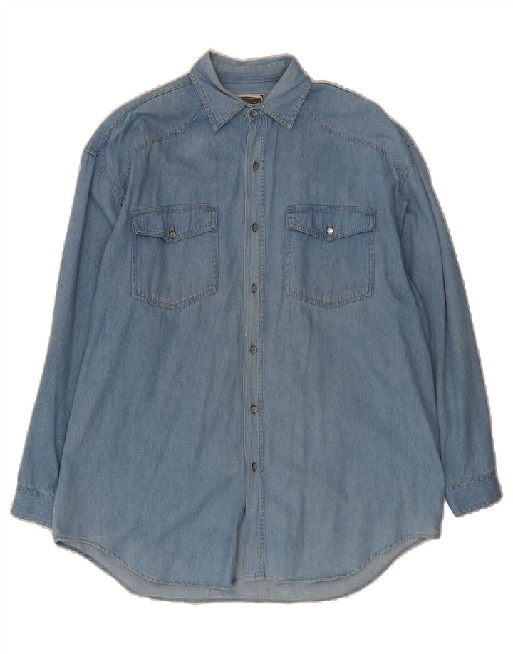 MUCHMORE Mens Denim Shirt Large Blue Vintage Muchmore and Second-Hand Muchmore from Messina Hembry 