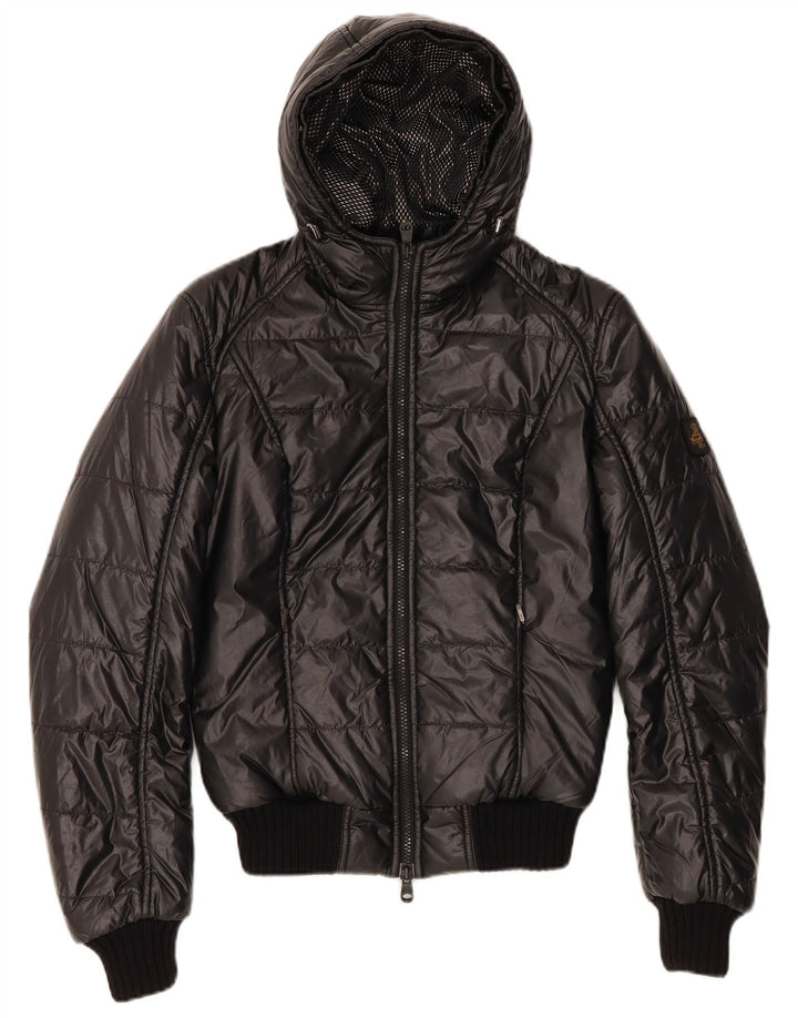 REFRIGIWEAR Γυναικείο μπουφάν με κουκούλα IT 42 μεσαίο μαύρο πολυαμίδιο