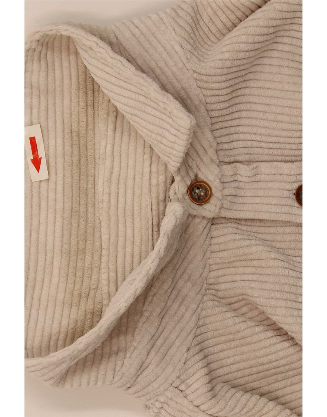 Zara Ανδρικό κοτλέ πουκάμισο Relaxed Fit Μεγάλο Μπεζ Πολυεστέρας