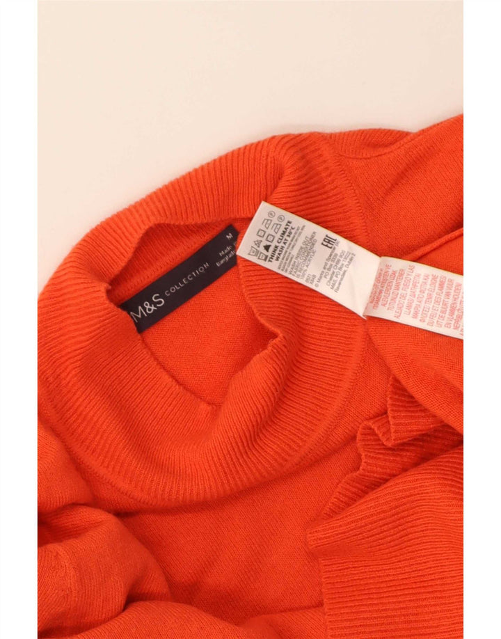 Marks & Spencer Γυναικείο πουλόβερ με λαιμό χελώνα UK 14 Medium Orange