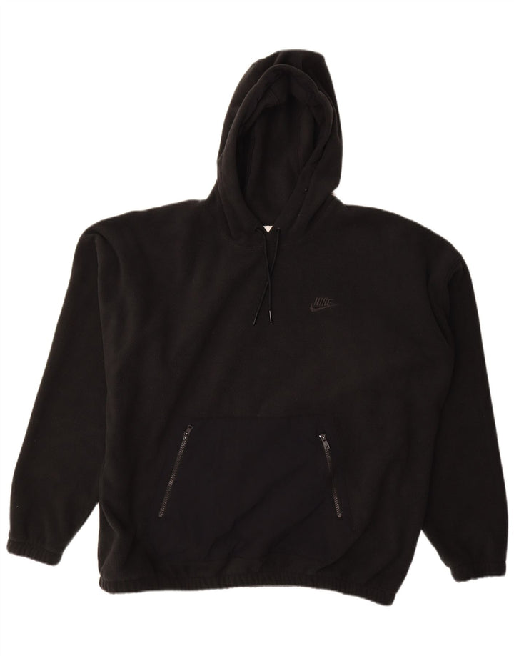Nike Ανδρική κουκούλα Fleece Jumper Μεγάλος Μαύρος Πολυεστέρας