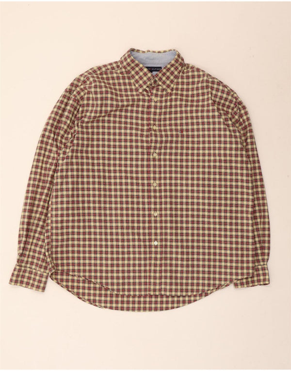 Ανδρικό πουκάμισο Tommy Hilfiger XL Beige Check Cotton