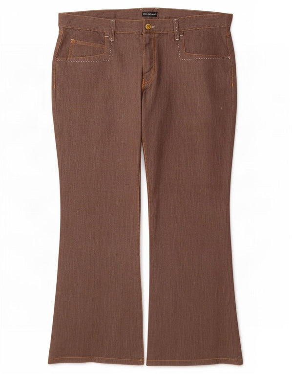 Marks & Spencer Γυναικείο αυτόγραφο Casual Παντελόνι UK 18 XL W38 L29 Καφέ