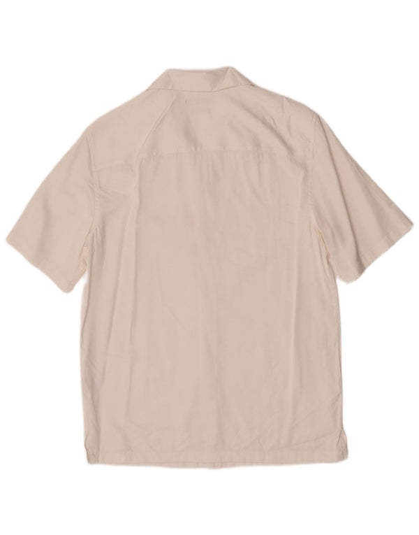 Ανδρικό κοντομάνικο πουκάμισο Zara Μικρό λευκό βισκόζη