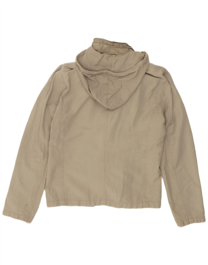 Armani Jeans Ανδρικό Bomber Jacket με κουκούλα EU 50 Medium Beige βαμβακερό