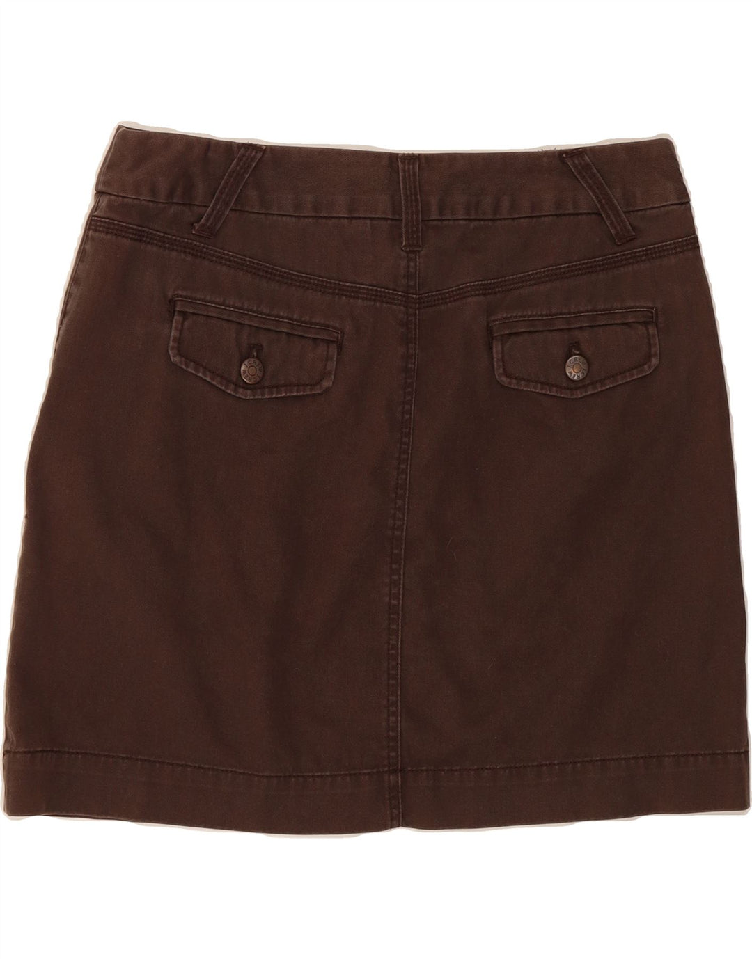 J. CREW Womens Broken In Mini Skirt US 8 Medium W32  Brown Cotton Vintage J. Crew and Second-Hand J. Crew from Messina Hembry 