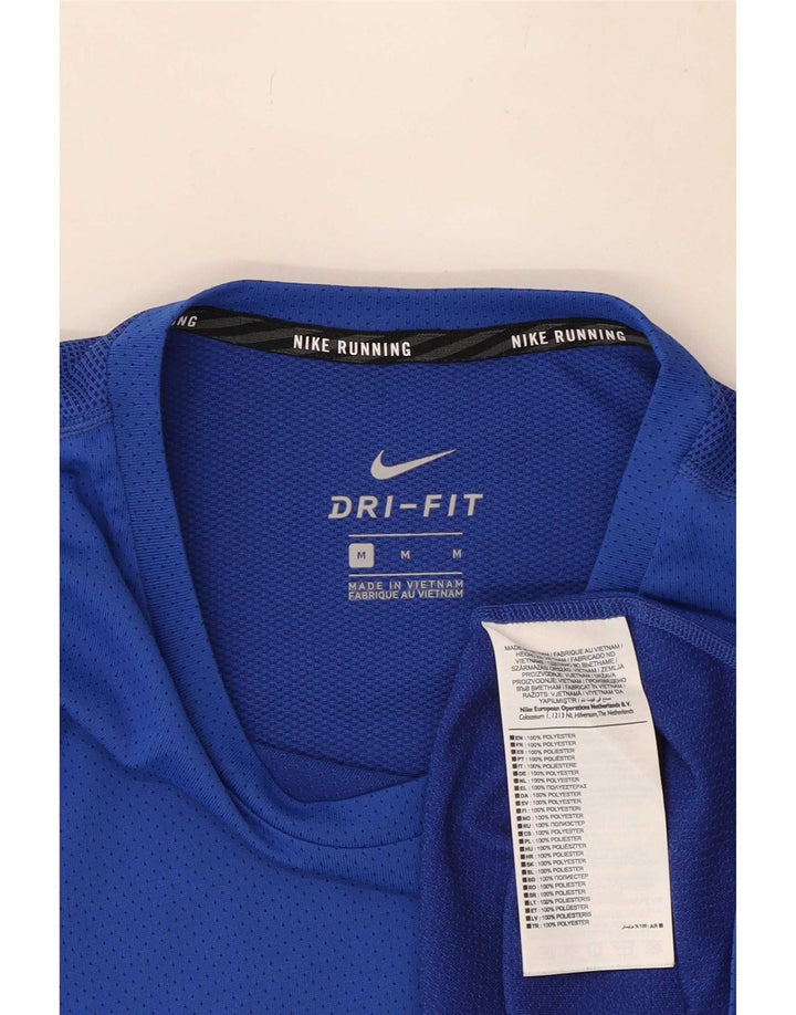 Ανδρικό τοπ Nike Dri Fit Μακρυμάνικο μεσαίο μπλε πολυεστέρας