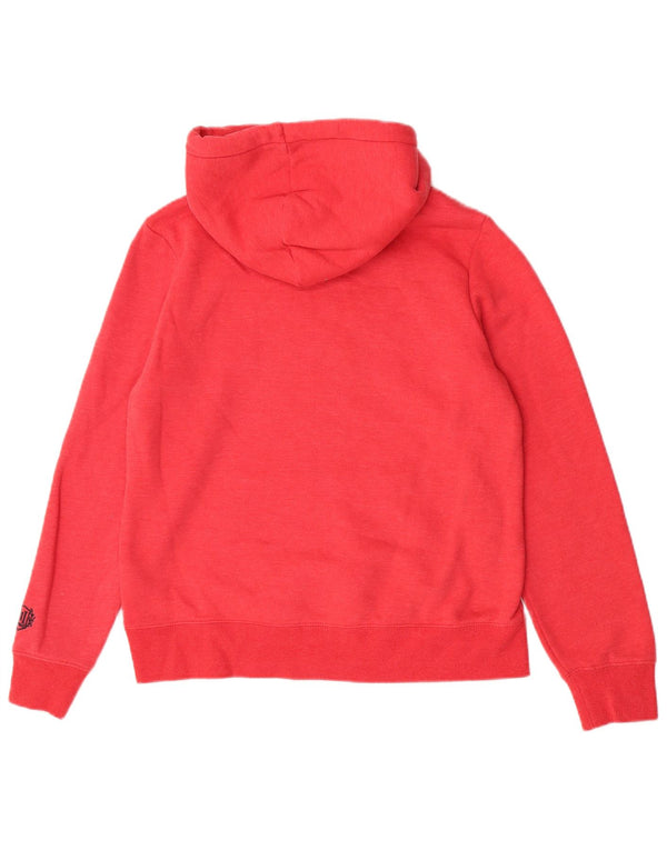 Superdry Γυναικείο Γραφικό Hoodie Jumper UK 14 Μεσαίο κόκκινο βαμβακερό
