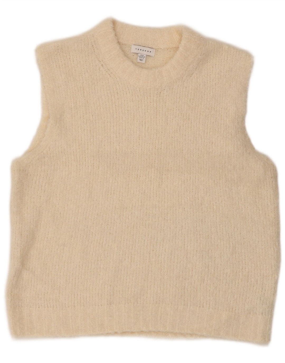 Topshop Γυναικείο Γιλέκο Tank Top UK 14 Medium Beige Polyester