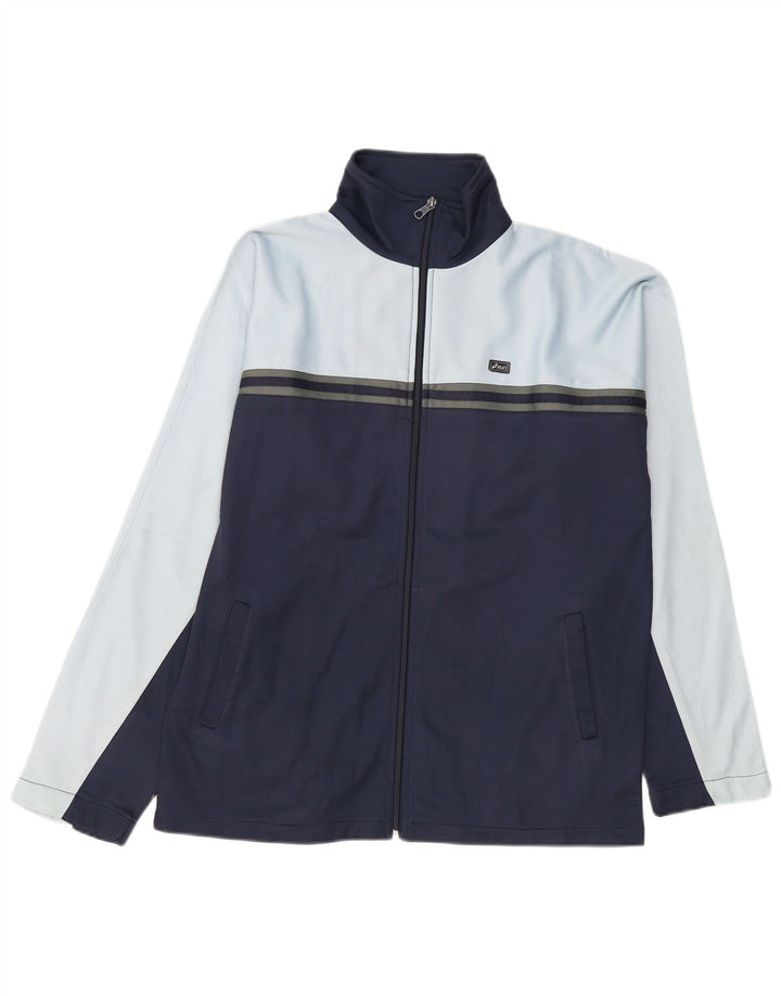 Ανδρική φόρμα Asics Top μπουφάν Medium Navy Blue Colourblock