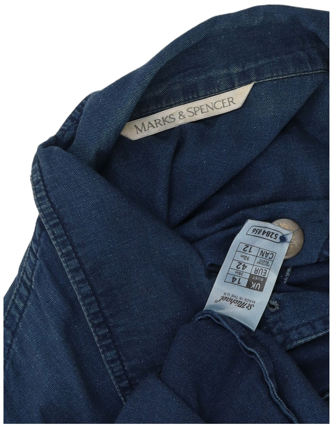Marks & Spencer Γυναικείο Τζιν Μπουφάν UK 14 Μεσαίο Μπλε Βαμβακερό