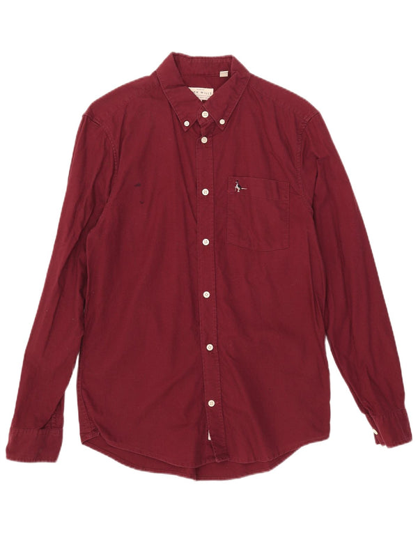 Ανδρικό πουκάμισο Jack Wills Slim Fit Μικρό βαμβακερό μπορντό