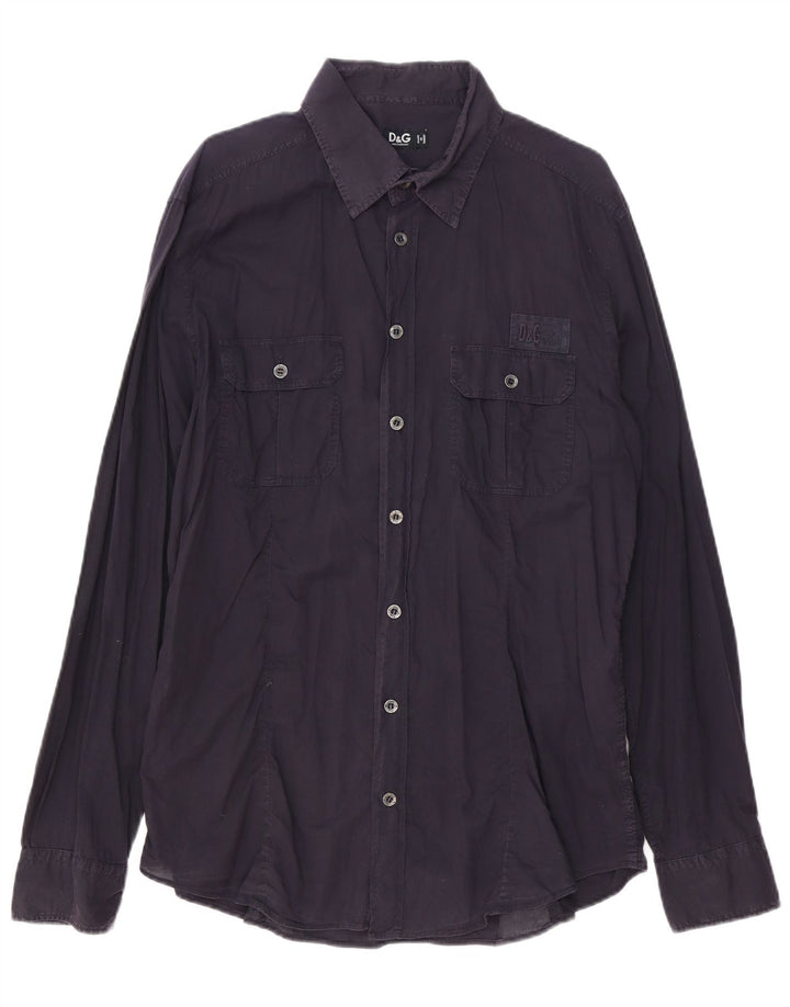 Ανδρικό πουκάμισο Dolce & Gabbana, μεσαίο ναυτικό μπλε