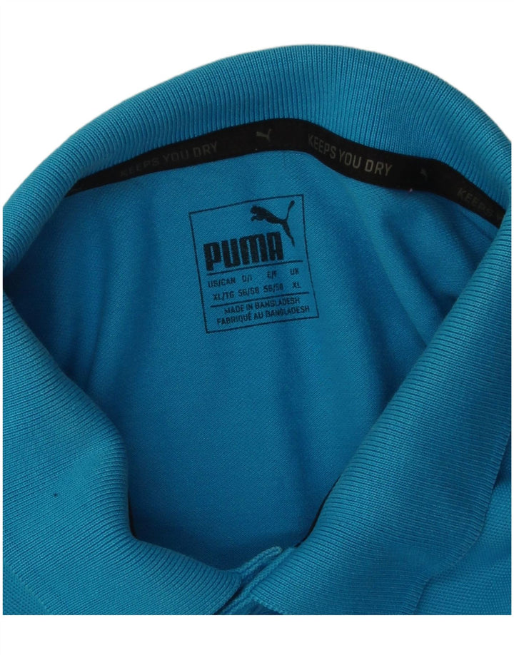 Ανδρικό πουκάμισο πόλο Puma XL Μπλε βαμβακερό
