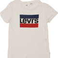 LEVI'S Womens Graphic T-Shirt Top UK 12 Medium White Vintage Levi's and Second-Hand Levi's from Messina Hembry 