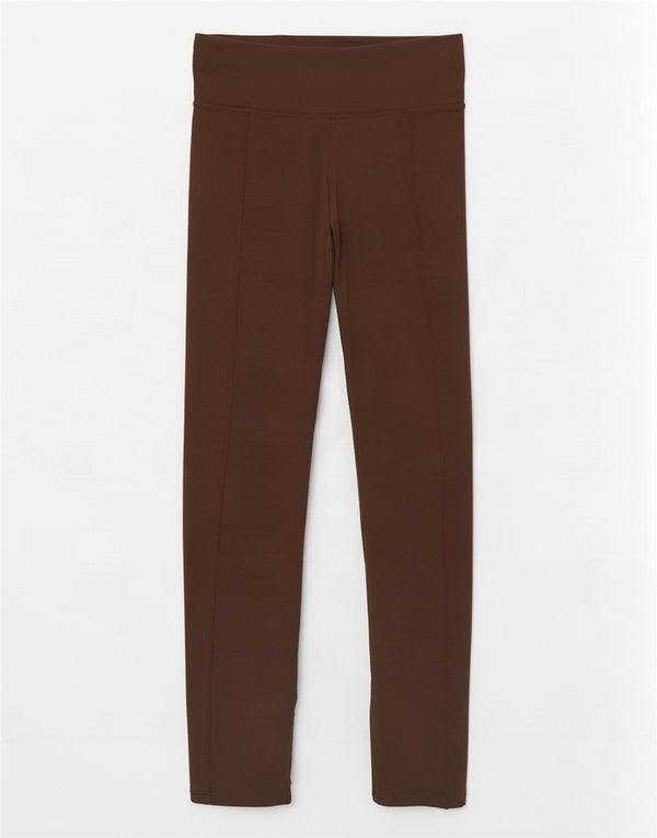 Nike Womens Dri Fit Leggings UK 12 Medium Brown Polyester