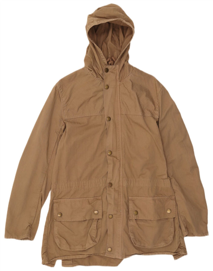 Ανδρικό μπουφάν Parka με κουκούλα Barbour UK 38 Βαμβακερό μεσαίο μπεζ