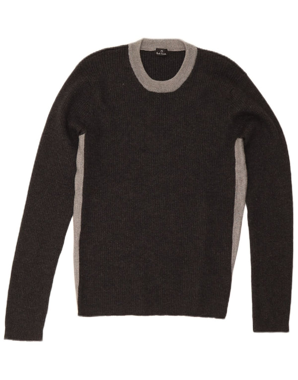 Paul Smith Γυναικείο πουλόβερ με λαιμόκοψη UK 12 Medium Grey Colourblock