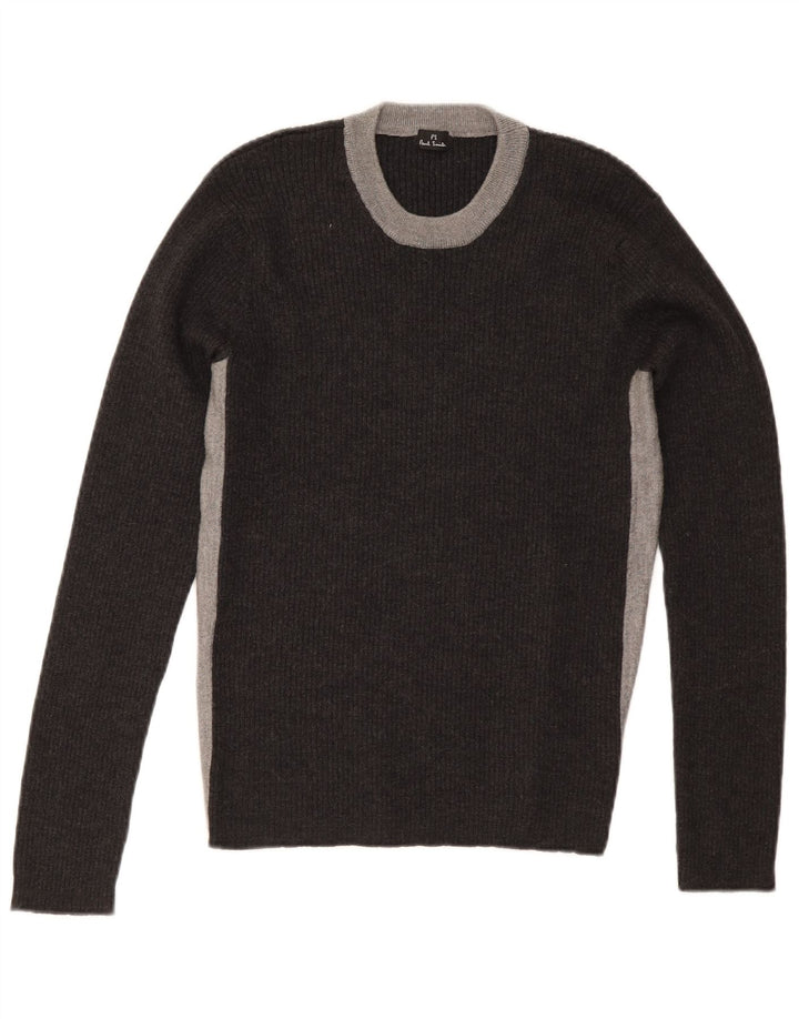 Paul Smith Γυναικείο πουλόβερ με λαιμόκοψη UK 12 Medium Grey Colourblock